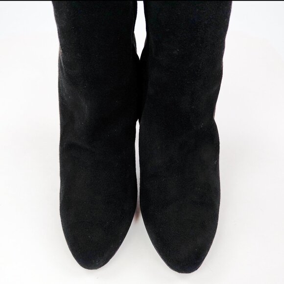 Ralph Lauren Collection Purple Label Tall Suede Heeled Boots - Picture 5 of 12